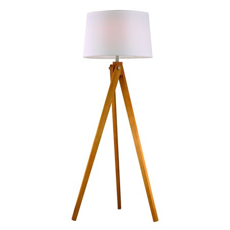 ELK HOME Wooden Tripod 63'' High 1-Light Floor Lamp - Natural D2469